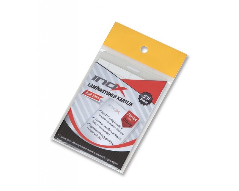 VIVA-5954 INOX LAMINASYONLU DIKEY KARTLIK 74X104 MM 5 LI