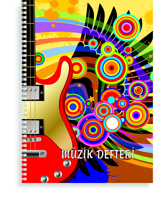 MCOLOR-0026 20*28 MÜZİK DEFTERİ PLASTİK KAPAK SPİRALLİ